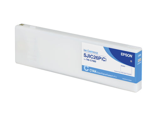 Epson SJIC26P(C): Ink cartridge for ColorWorks C7500 (Cyan) Epson SJIC26P(C): Ink cartridge for ColorWorks C7500 (Cyan)